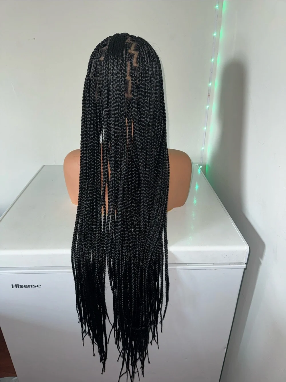 Black Lace Front Box Braid Wig with Baby Hairs - Women Hair